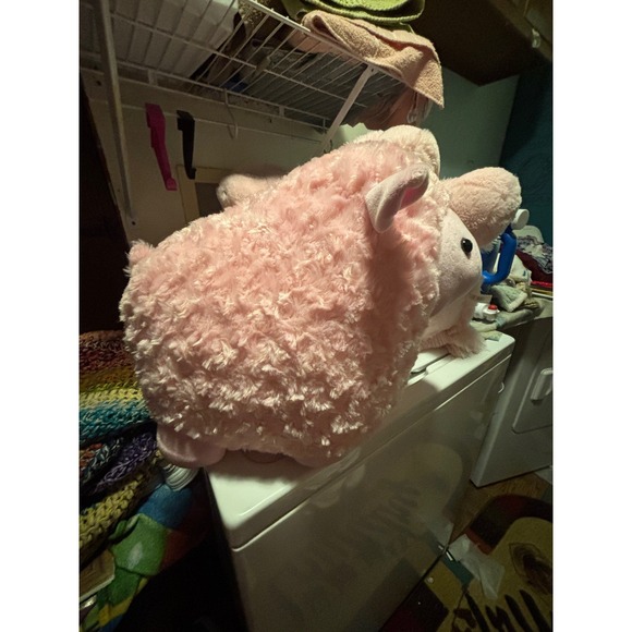 Kellytoy Other - Kellytoy Pink Sheep Lamb Plush Stuffed Animal Curly Shaggy Faux Fur Toy